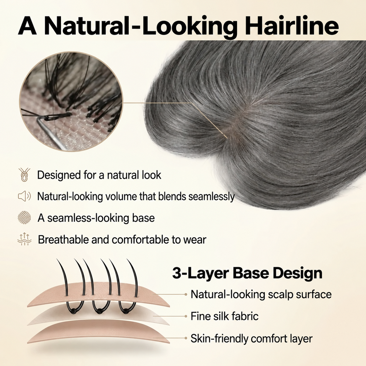 HaloStrand™ | Clip-In Human Hair Topper