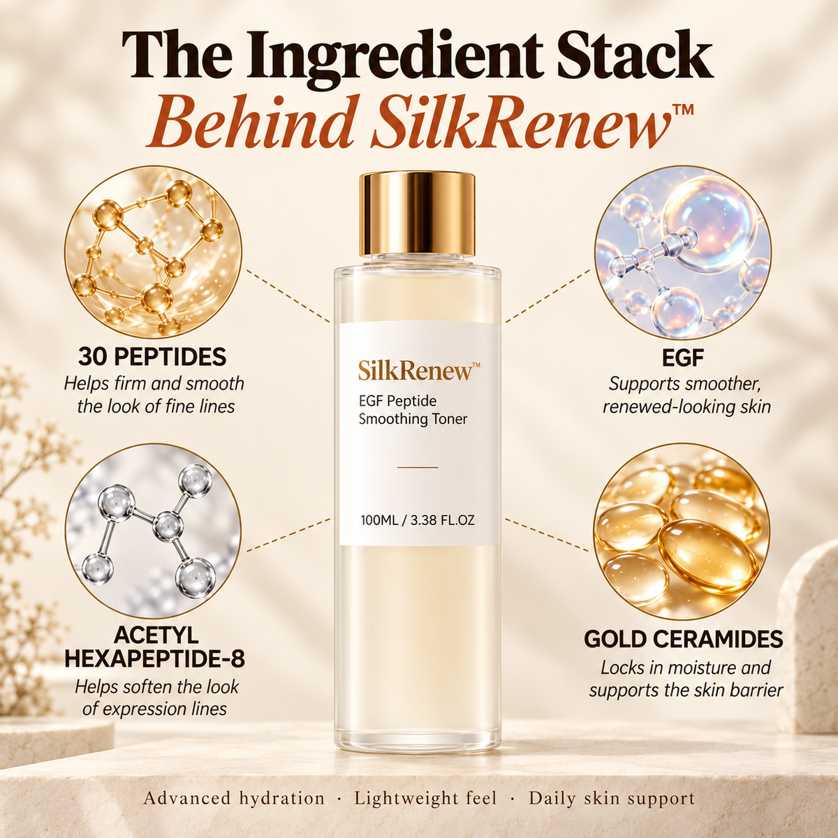 SilkRenew™ | EGF Peptide Smoothing Toner