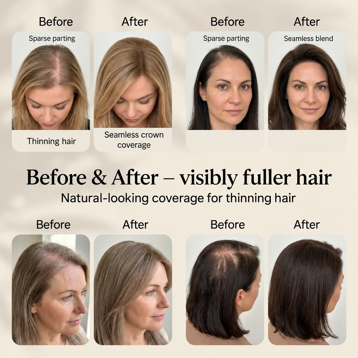 HaloStrand™ | Clip-In Human Hair Topper