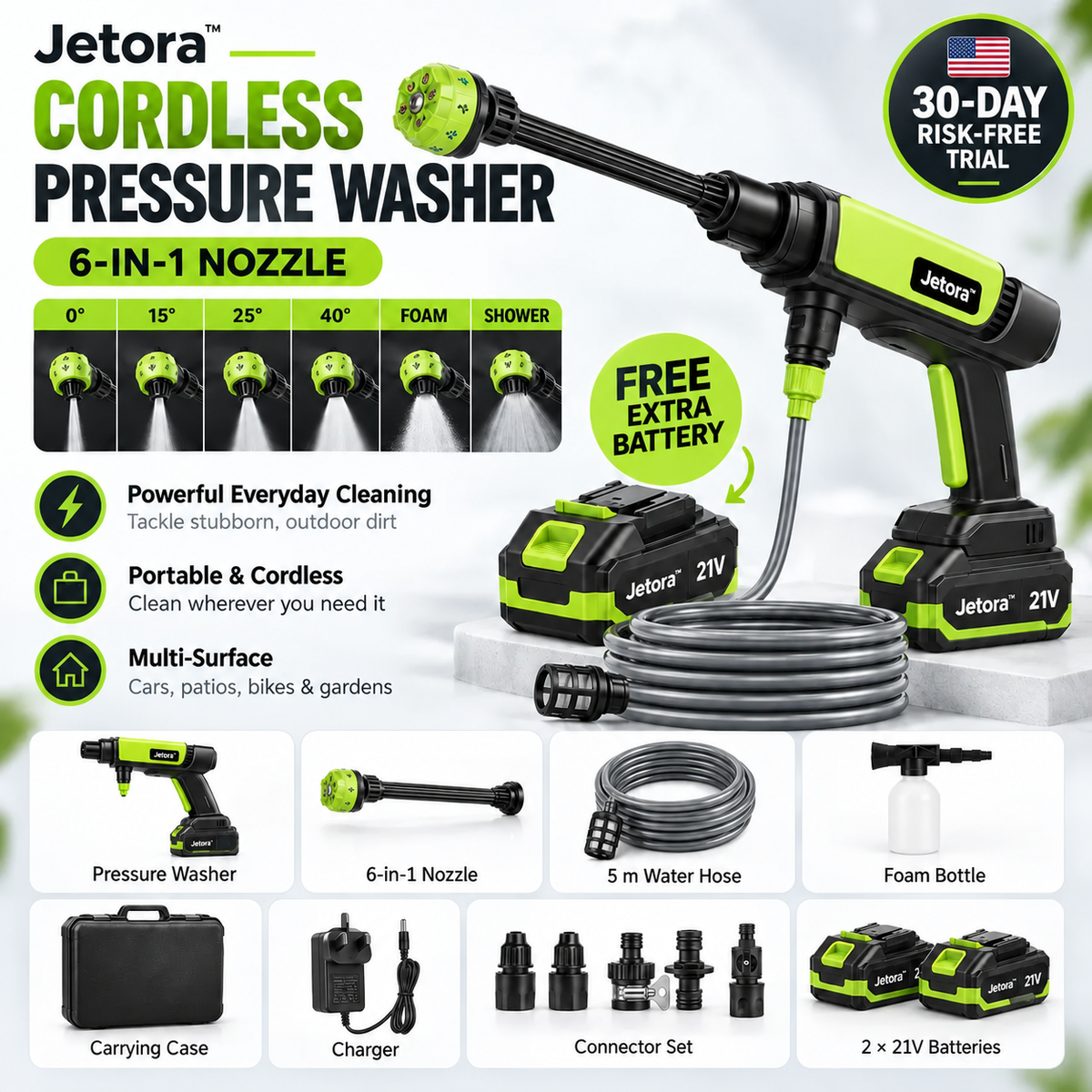 Jetora™ | Cordless Pressure Washer