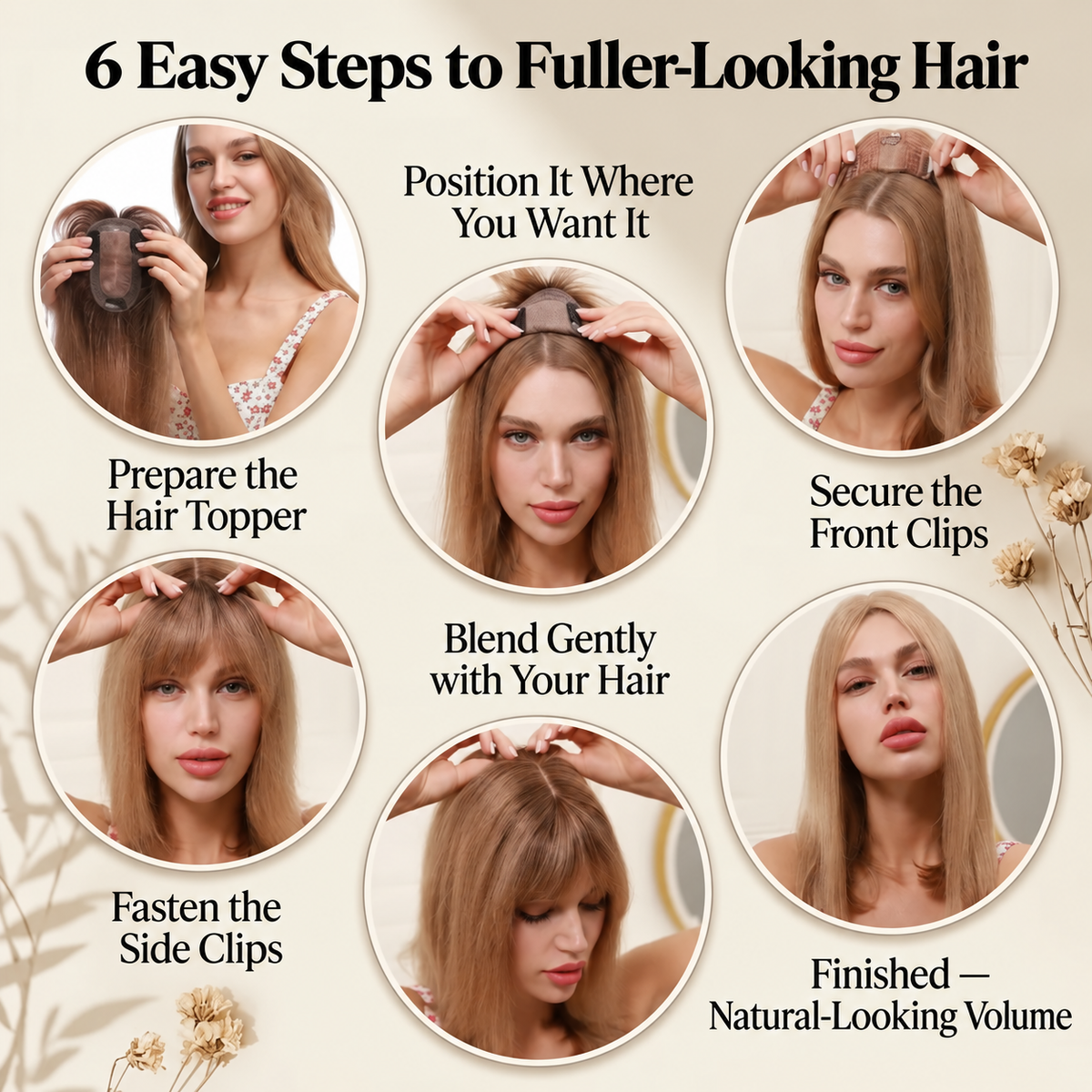 HaloStrand™ | Clip-In Human Hair Topper