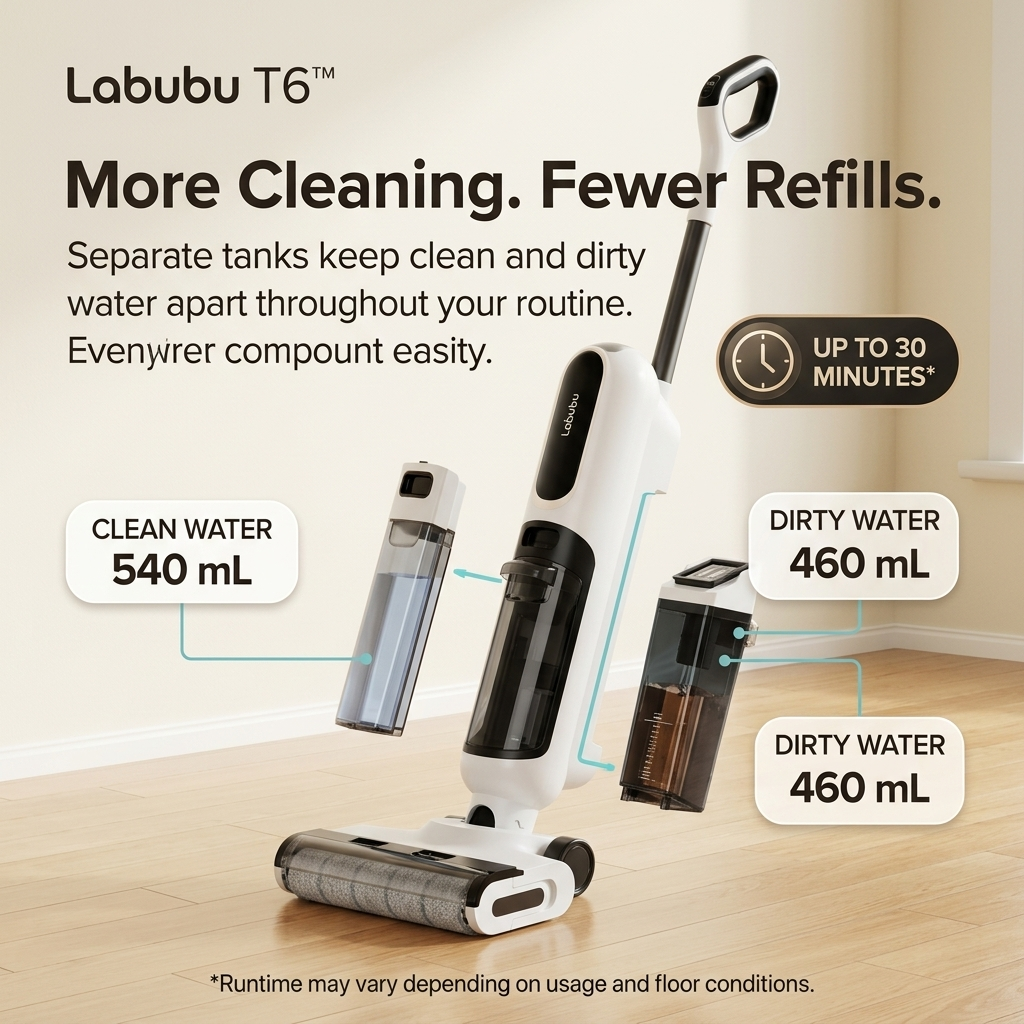 Labubu T6™ | Cordless Wet & Dry Floor Washer