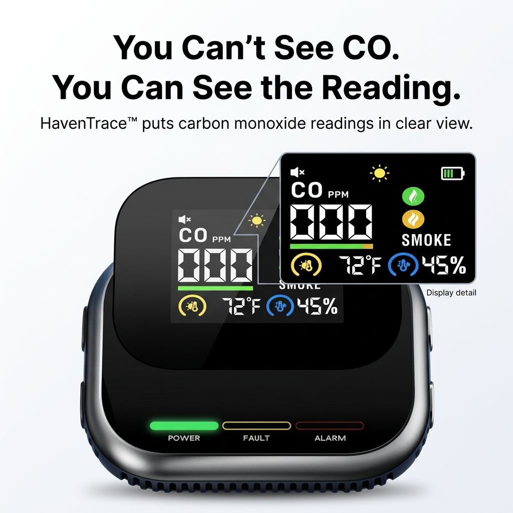 HavenTrace™ | Portable Carbon Monoxide Monitor