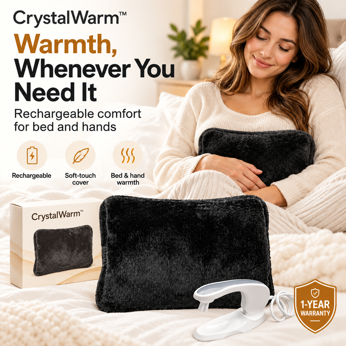 CrystalWarm™ | Rechargeable Hot Water Bottle